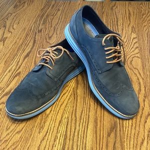 Cole Haan Men’s 12M Zero Original Grand Wingtip Shoes C29773, Navy Ink Pacific